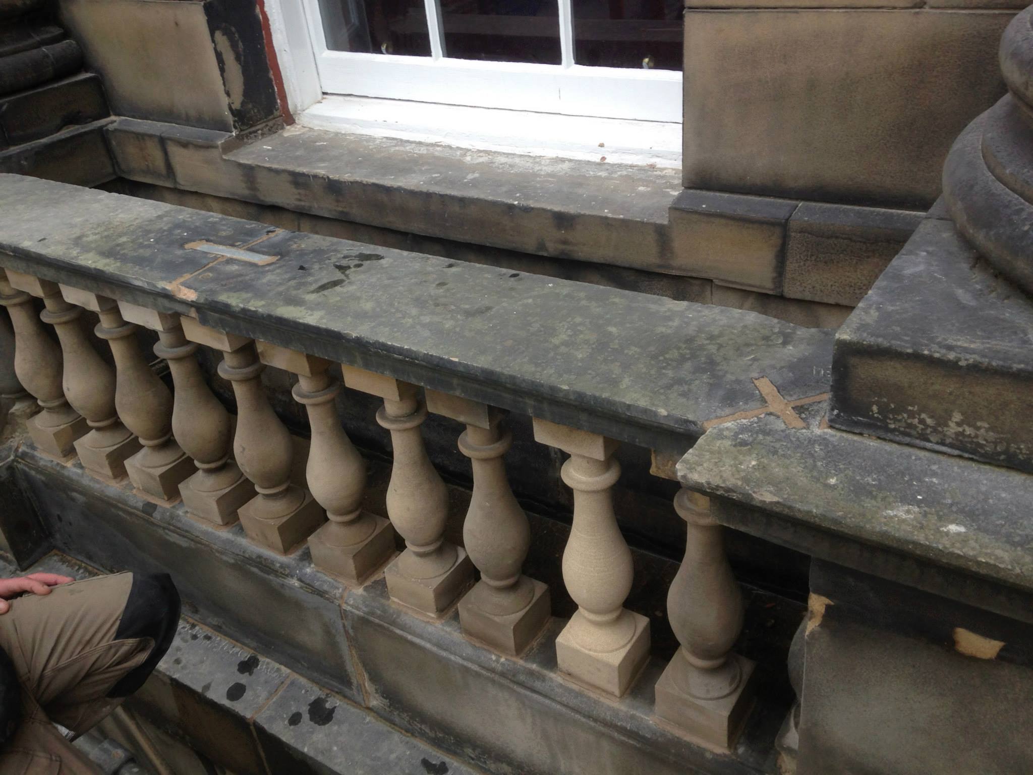 Finest Edinburgh stone masonry with traditional balustrade craftsmanship by IMC Stonemasons Limited.