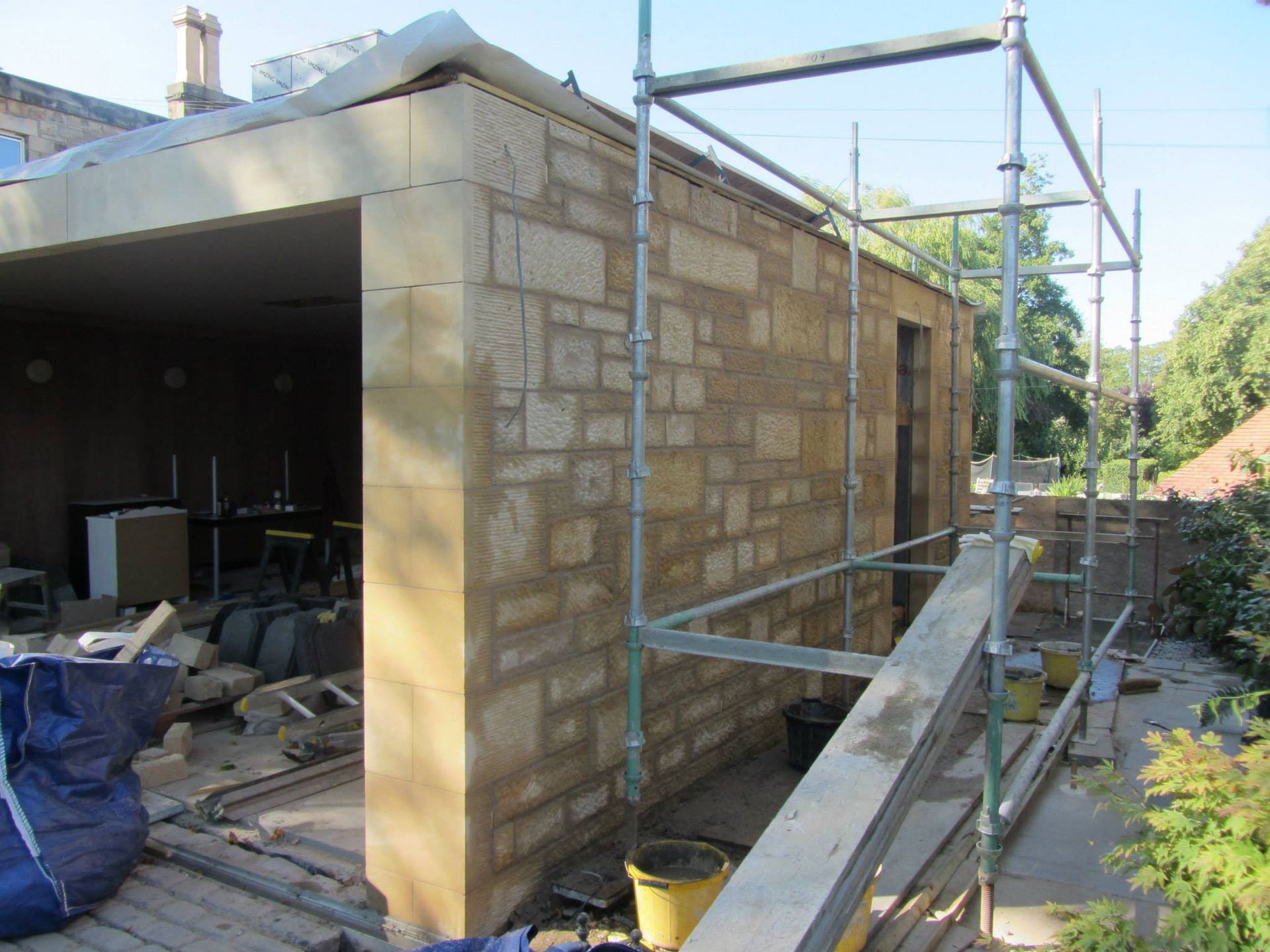 Traditional sandstone masonry by IMC Stonemasons Ltd in Edinburgh, expert in heritage and modern stonework restoration.