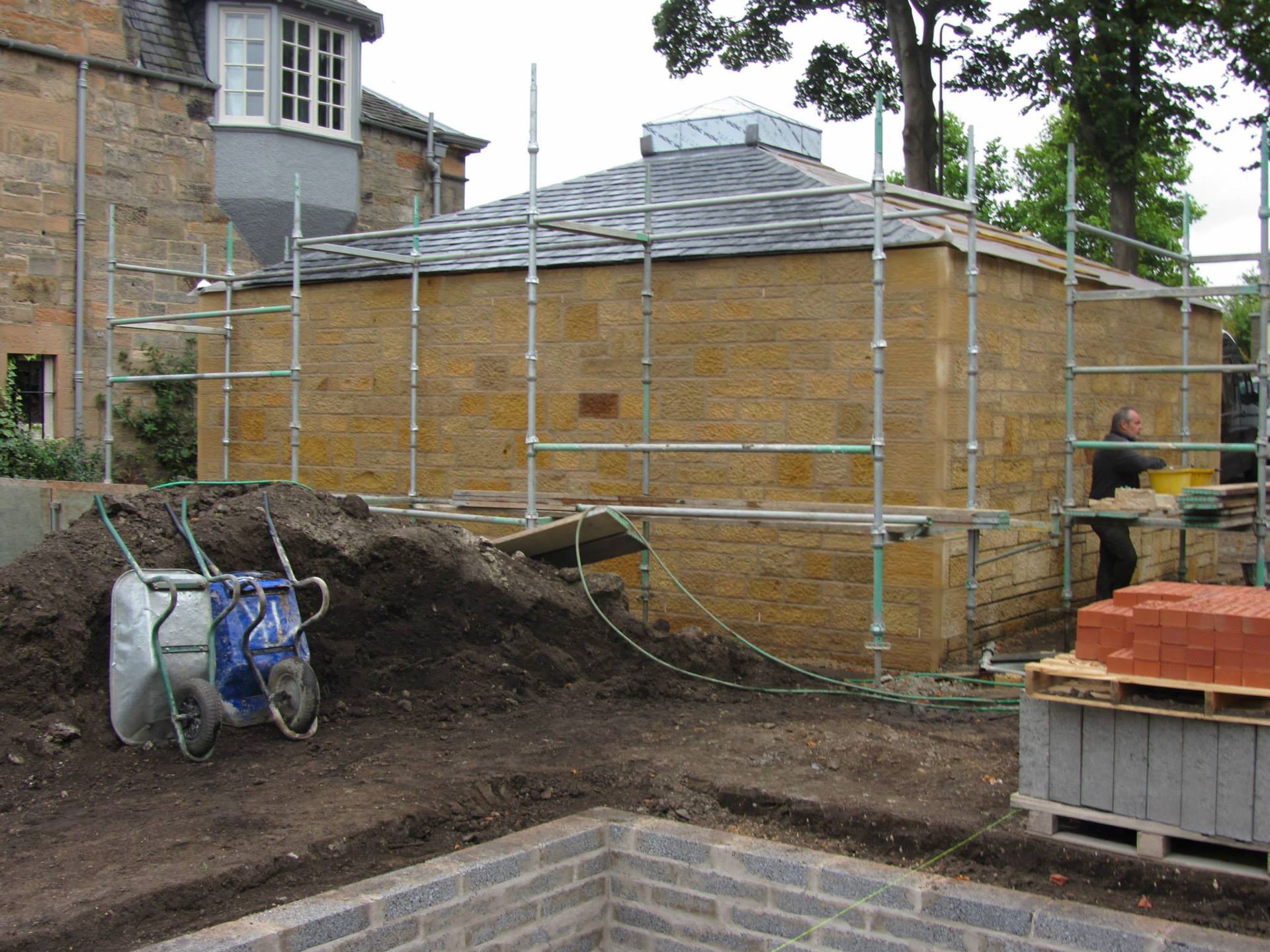 Decorative stonework work by IMC Stonemasons Ltd in Edinburgh for building restoration and heritage projects.